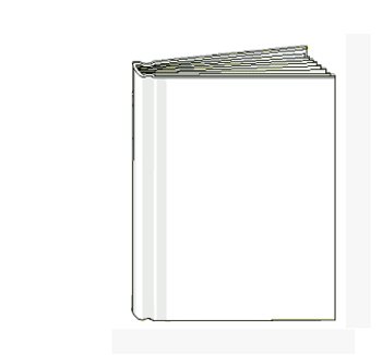 White Hardcover Blank Book, 6″W X 8″H, 14 Blank Pages; no. ASH10700