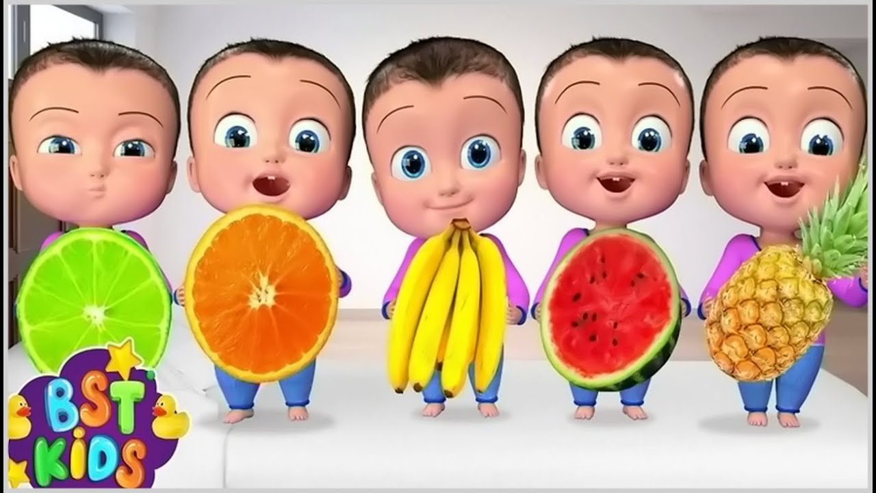 Learn Fruits names with Johnny and friends – BillionSurpriseToys Nursery Rhymes, Kids Songs