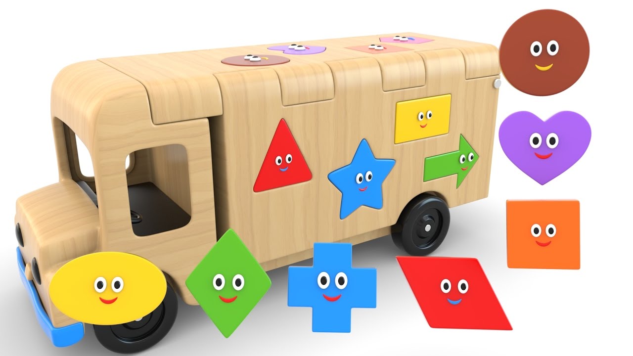 Learn Shapes with Wooden Truck Toy – Colors and Shapes Videos Collection for Children