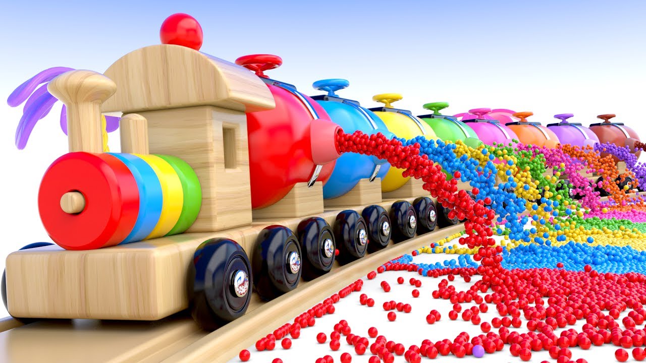 Learn Colors with Preschool Toy Train and Color Balls – Shapes & Colors Collection for Children