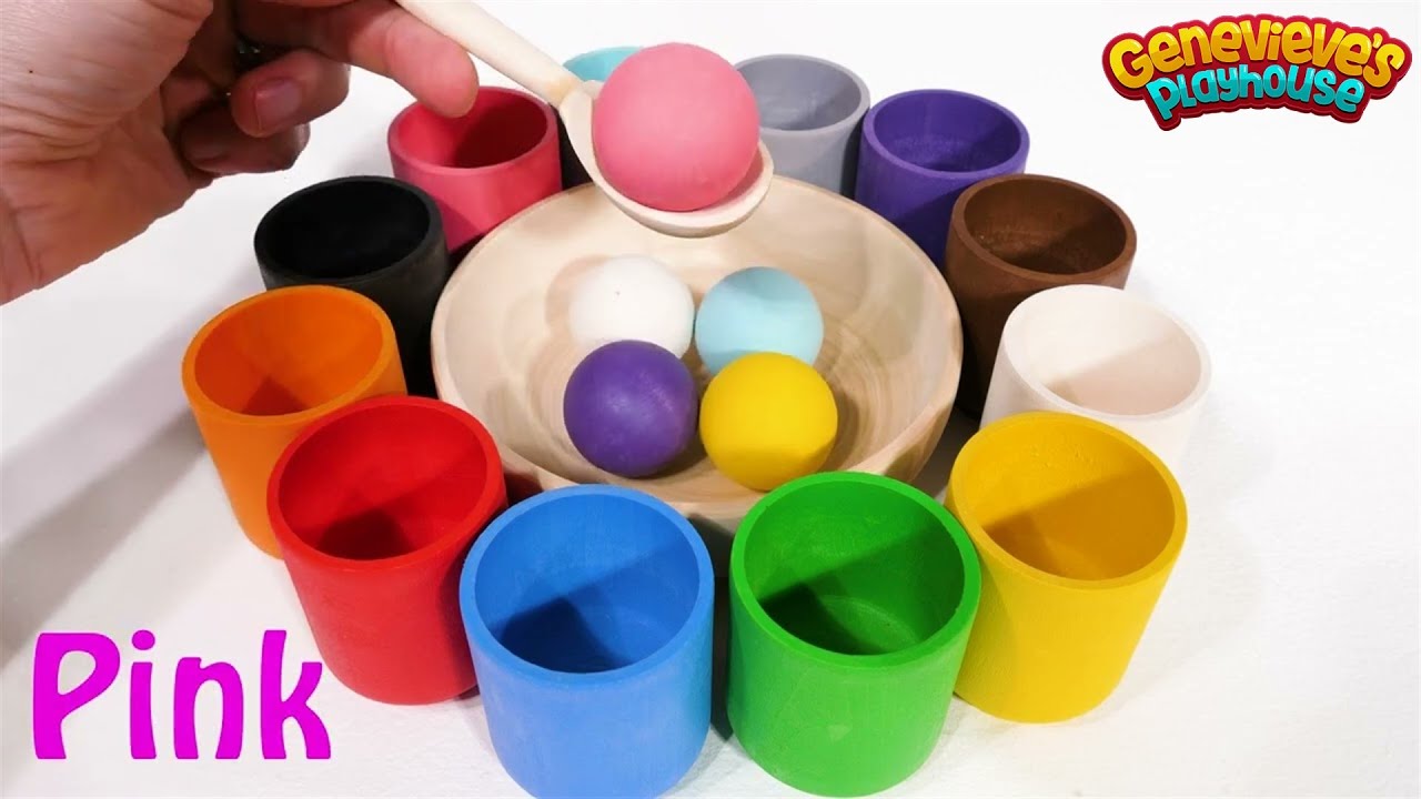 Rainbow Balls and Cups – Learn Colors, Numbers, and Spanish Words for Toddlers and Babies!