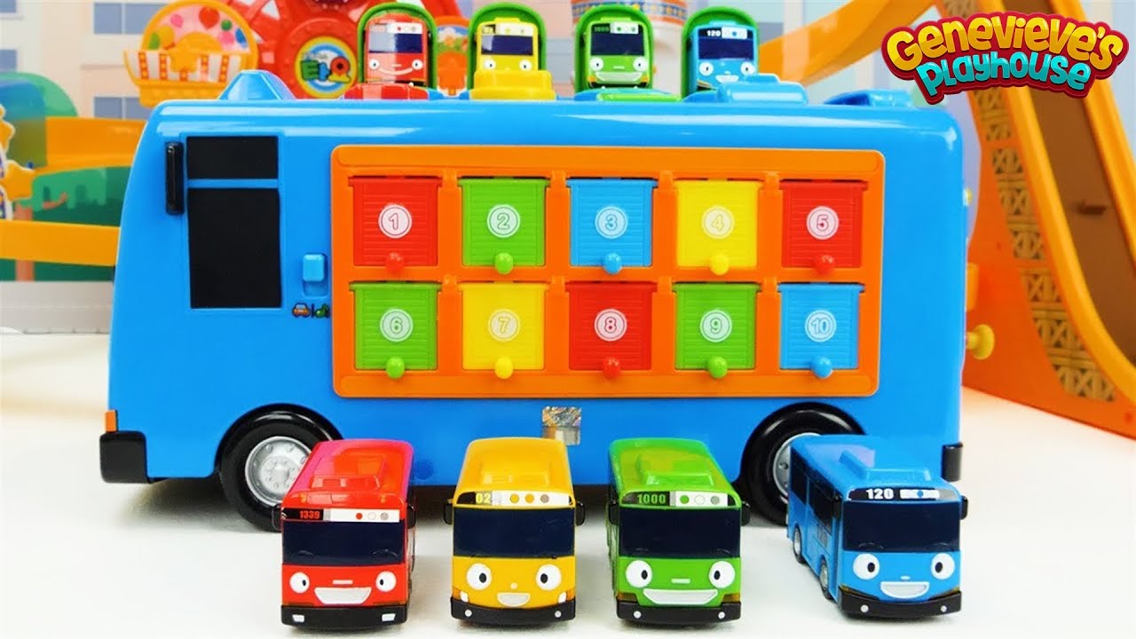 Car Toys for Toddlers – Tayo the Little Bus Amusement Park Playset!