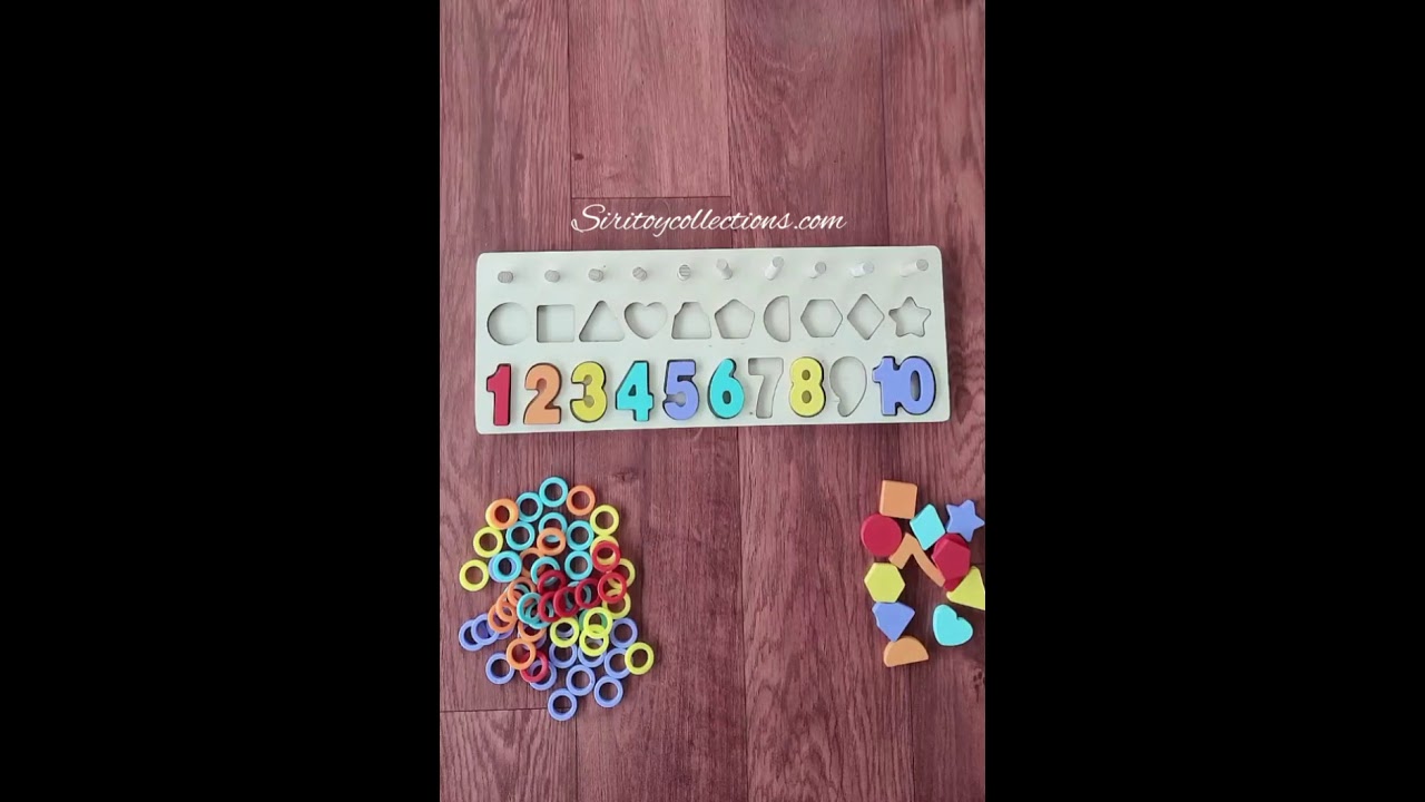 Toys For Kids Boys | Wooden Educational Numbers and shapes for kids | Siritoycollections